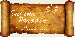 Dafina Parović vizit kartica
